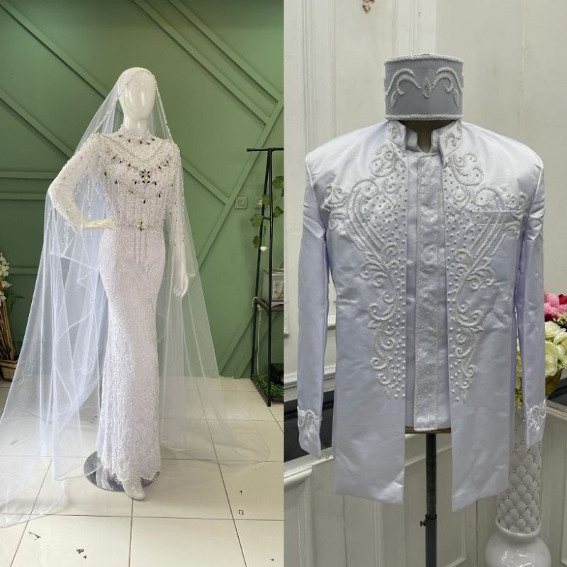 CAUPLE GAUN PENGANTIN DUYUNG | GAUN JUBAH|BAJU WEDDING BEREKOR | GAUN MEWAH  FUL PAYET | GAUN MODREN