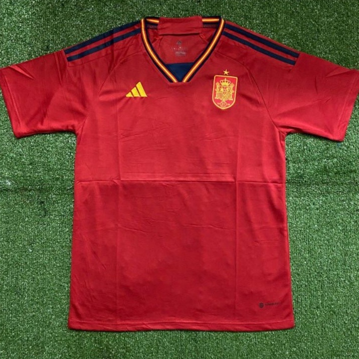 JERSEY PRIA TIMNAS SPANYOL HOME WORLD CUP QATAR 2022 MERAH PREMIUM IMPOR HQ - Kaos Baju Kostum Bola 