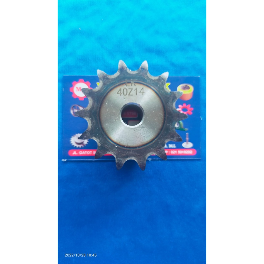 Sprocket RS 40 x 14 T Gear Rantai Single Gir gigi Z 14T RS40 -1 40Z14 40X14T 40-1 tipe B Sproket spr 40-14T 40x1x14T 40-1-14T
