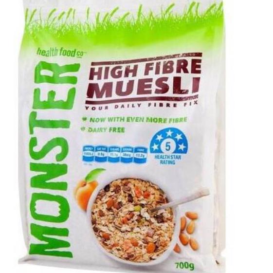 

10.10 SALE W2fit MUESLI MONSTER HIGH FIBRE 700 GRAM buruan