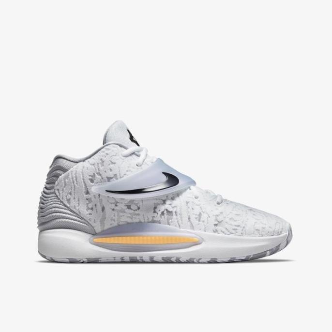Nike KD14 EP Unisex Basketball Shoes - WHITE/BLACK CZ0170-100 Termurah