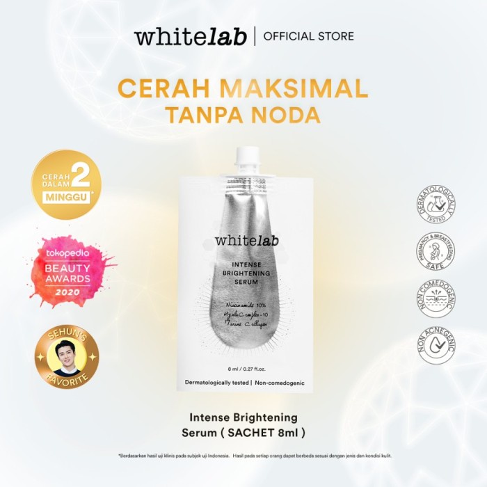 Whitelab Intense Brightening Serum - Niacinamide 10% - Sachet 8 ml