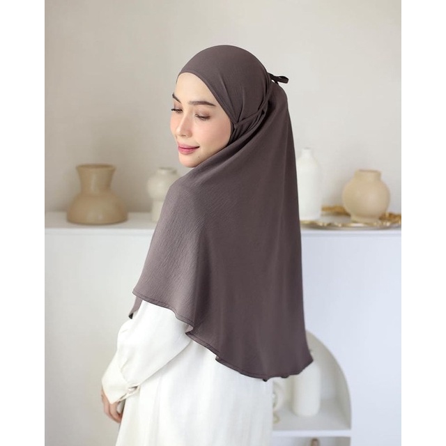 Bergo Airflow Crinkle / Jilbab Instan Khimar Airflow