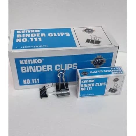 Penjepit kertas Binder clips No 111 per pack isi 12 klip