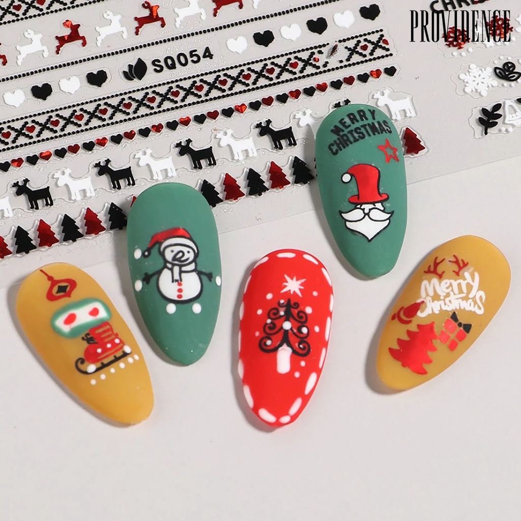 Stiker Kuku watermark Motif Rusa / Pohon Natal / Snowman