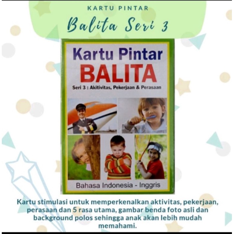 GE TOYS MAINAN BAYI DAN BALITA UNTUK BELAJAR KATA KERJA/KARTU PINTAR BALITA SERI 3/ALAT TERAPI WICARA