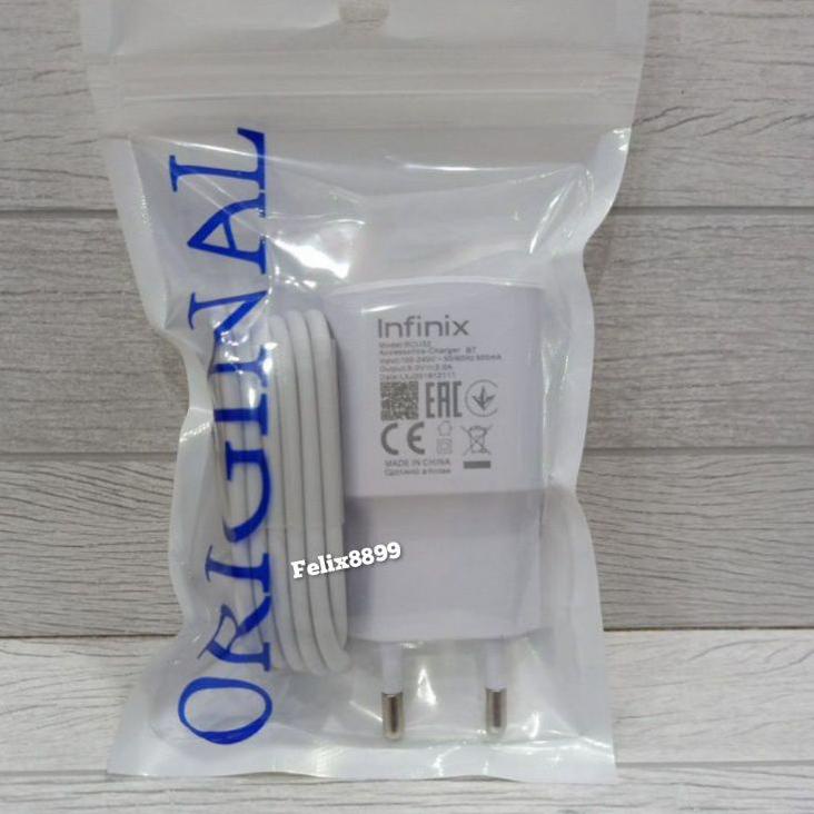 Promo Menarik--Charger Infinix Hot 8 9 10 10S 11 12i Play Original 100% 18W Fast Charging Micro USB 