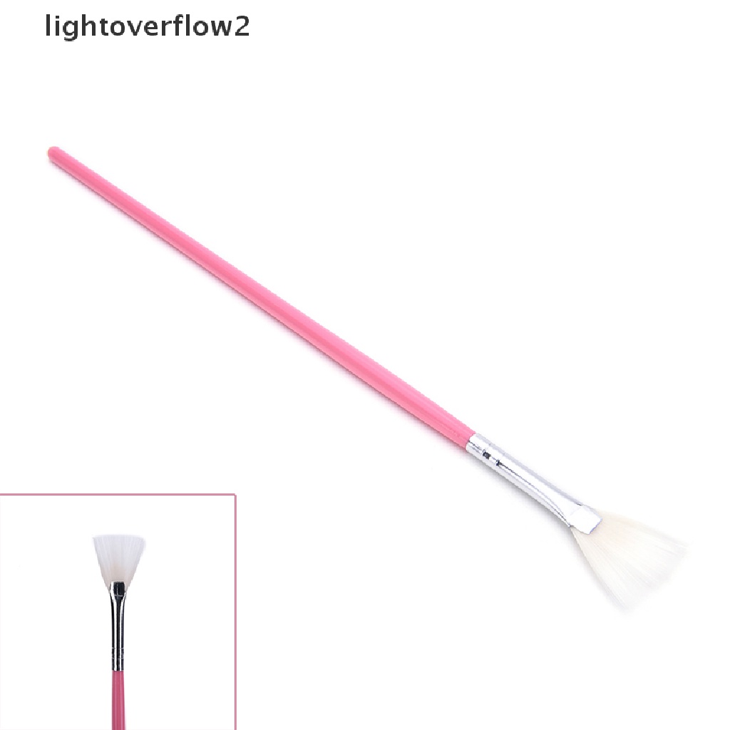 (lightoverflow2) 1pc Brush Nail Art Bentuk Kipas Warna Gradasi