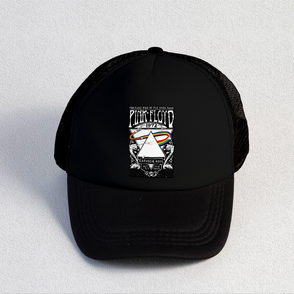 Pink Floyd | Trucker Hat Best Seller | Topi Pria | Topi | Trucker | Topi Band | Baseball | Band | Topi Jaring | Topi Sablon | Head Studio