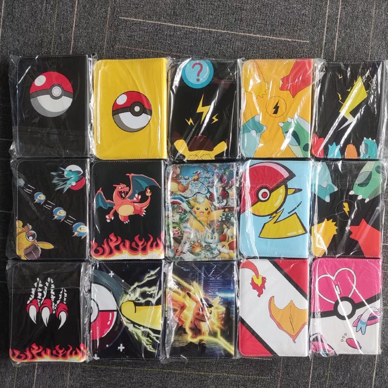 Buku Album Holder 400 Kartu Game Pokemon EX GX Bahan PU Dengan Resleting Untuk Koleksi / Mainan Anak