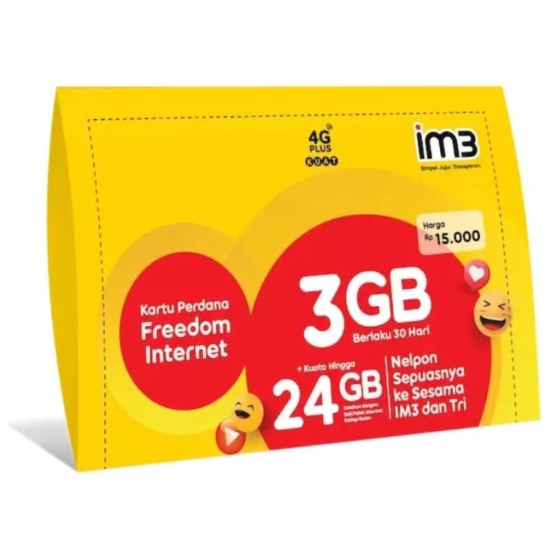 KARTU PERDANA INDOSAT 3GB ORI JATENG DAN JABAR