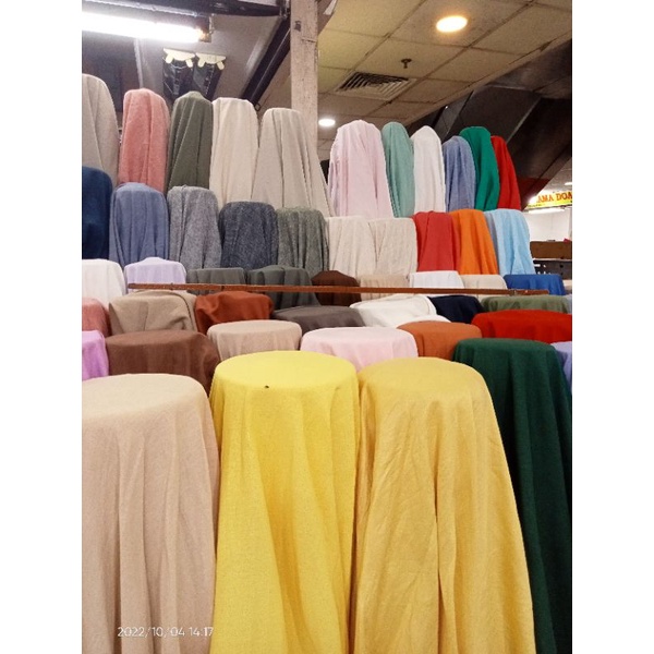 ¹/² meter kain linen polos/kain katun linen/bahan katun linen/kain linen premium