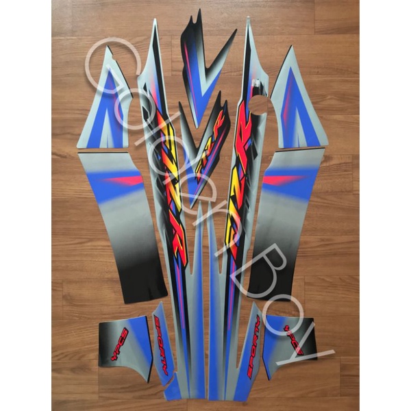 striping / sticker lis body Yamaha fizr / fiz r / f1zr 2003 merah hitam Striping fiz r 2003 ruji sil