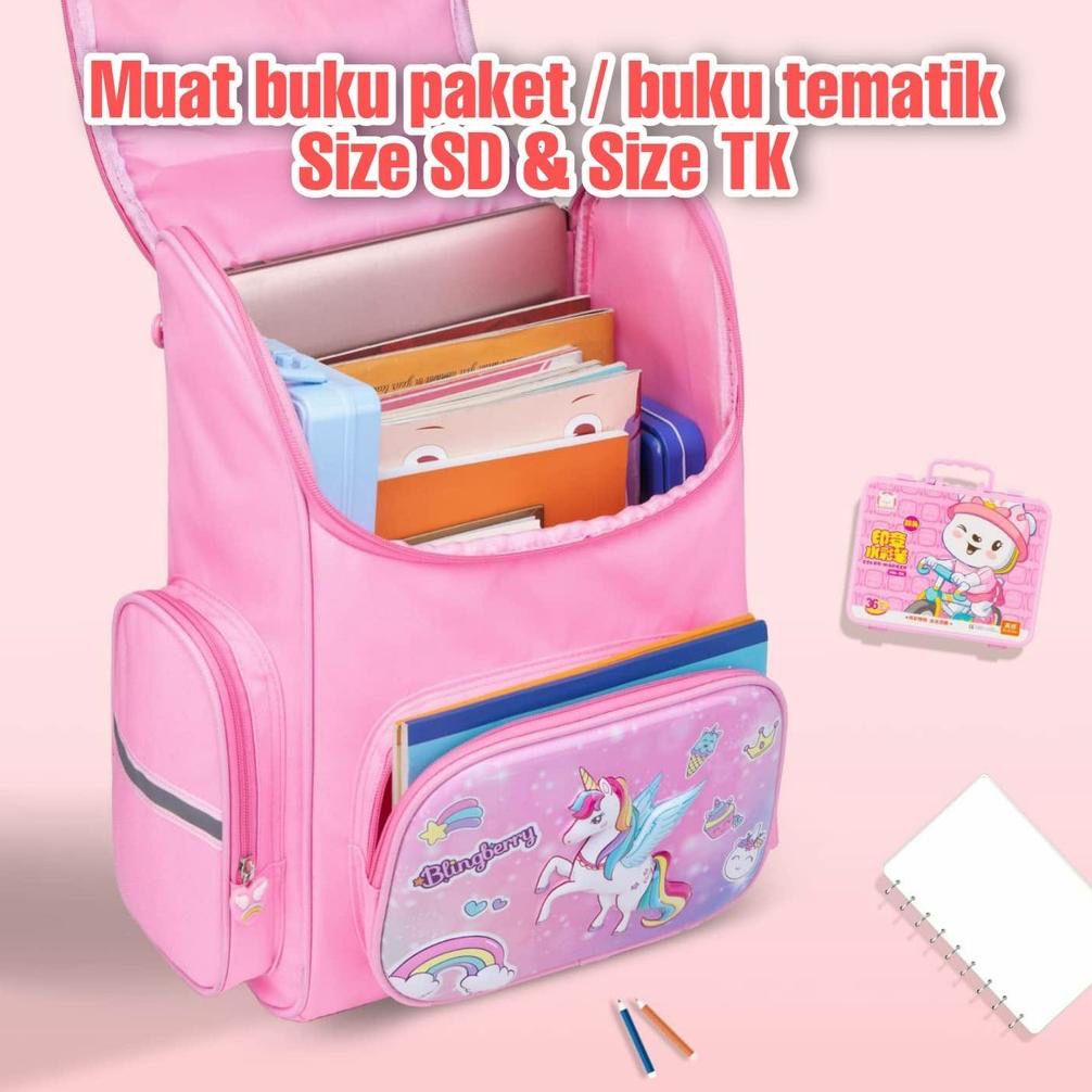 Tas Ransel Anak Sekolah Import Sd Tas unicorn 00350