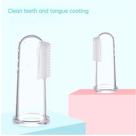 SIKAT GIGI Bayi Finger Tooth Brush Silikon Jari Baby Newborn Lidah Gusi Silicone Food Grade Lembut