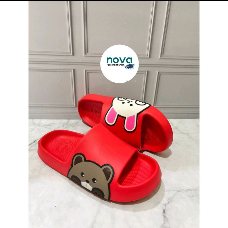 DX-386B Sandal Selop Perempuan / Sandal Slide Motif Kelinci