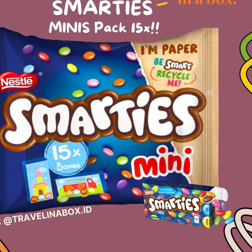 

✨Grosir✨ Nestle Smarties Mini Sharepack Cokelat Import (Isi 15 Mini Box) !!!