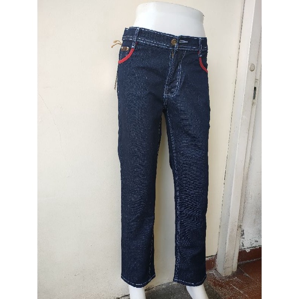 Celana Jeans Panjang Wanita Bahan garmen celana fashion cewek jeans jumbo polos motif