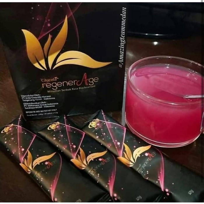Minuman Glutathione dan collagen Glucola Regenerage 2 MCI isi 20