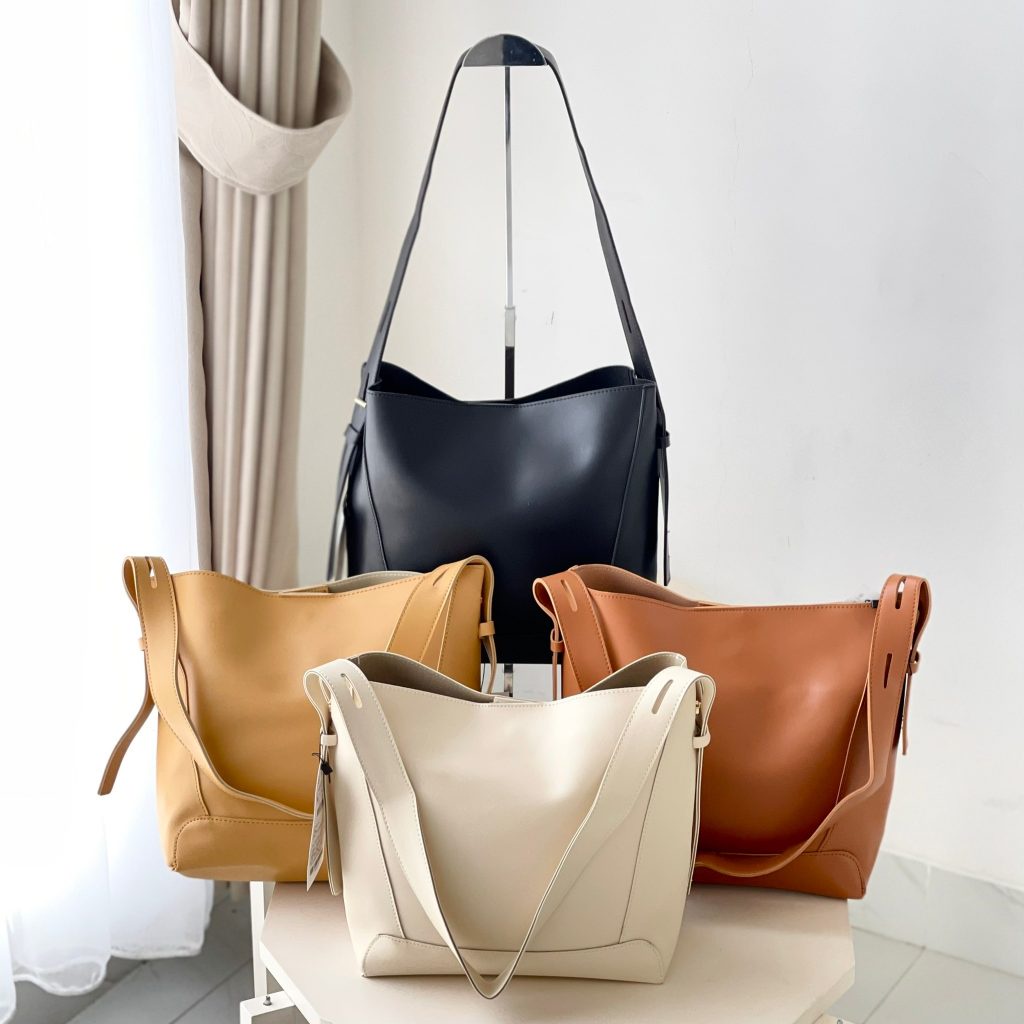 Tas Tote Kuliah Wanita Ori Import Zara Leather Tote Bag ZZ645