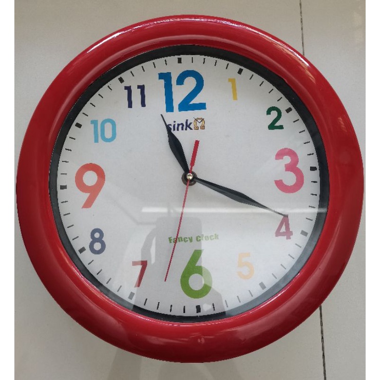 Jam dinding sink B019 merah