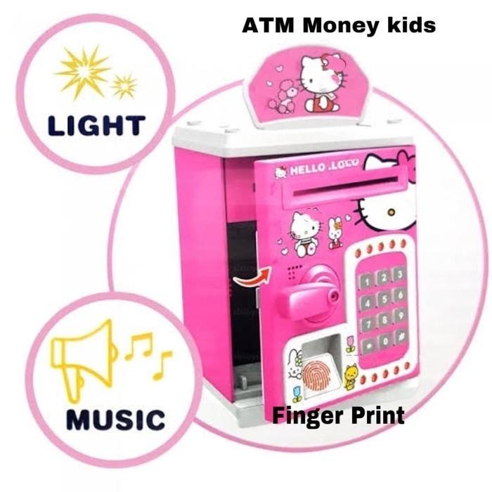 Mainan Mainan Anak Celengan Atm Mini Hello Kitty Brankas Mesin Hitung Uang
