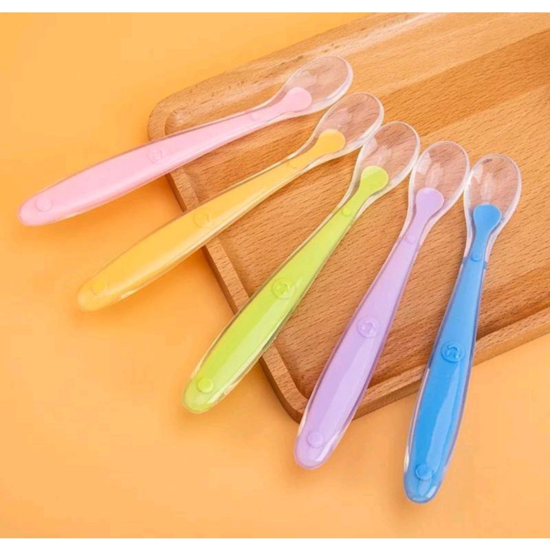 BOP SENDOK MAKAN BAYI SILIKON / BABY SPOON SILICON SILICONE BPA FREE / ALAT MAKAN BAYI AMAN