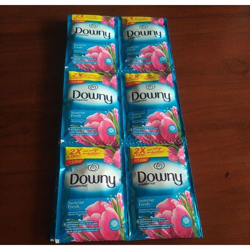 Downy biru renceng 1000an isi 12 pcs (SUNRISE FRESH)