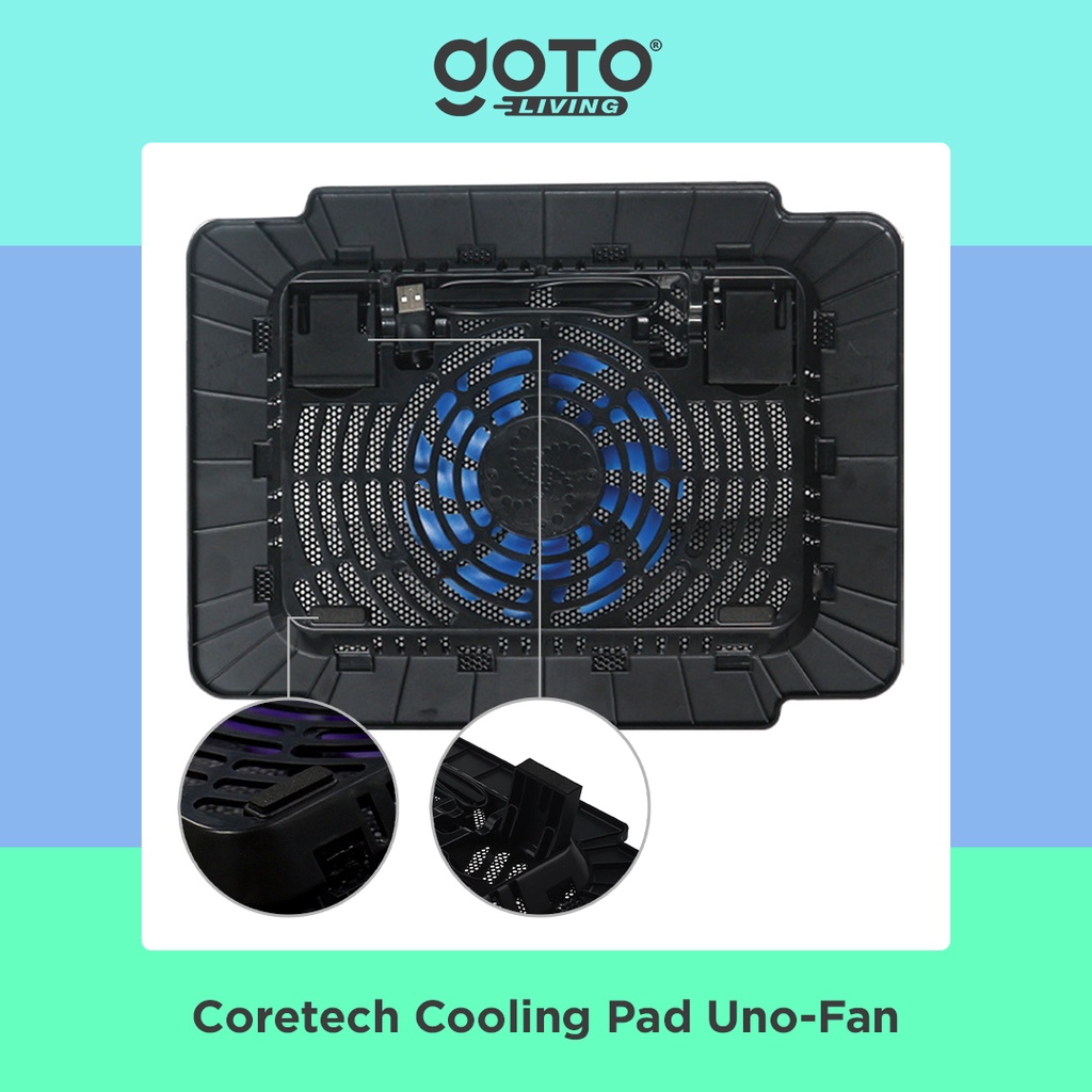 Coretech Unofan Cooling Pad Kipas Fan Pendingin Laptop Portable Image 5