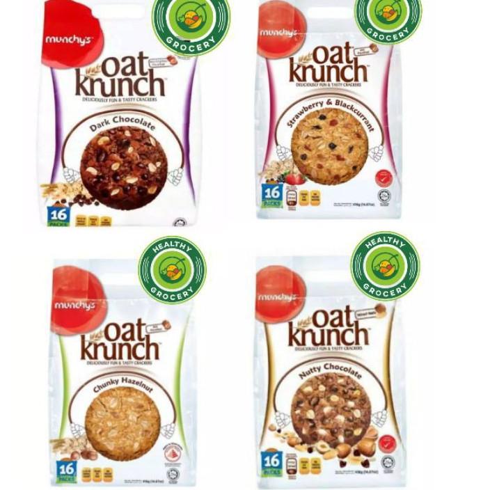 

TERLARIS BRANDS FESTIVAL Munchy's Oat Krunch Dark Chocolate 416gr Munchys / Dark Chocolate 309gr / Hazelnut / Strawberry / Nutty grosir