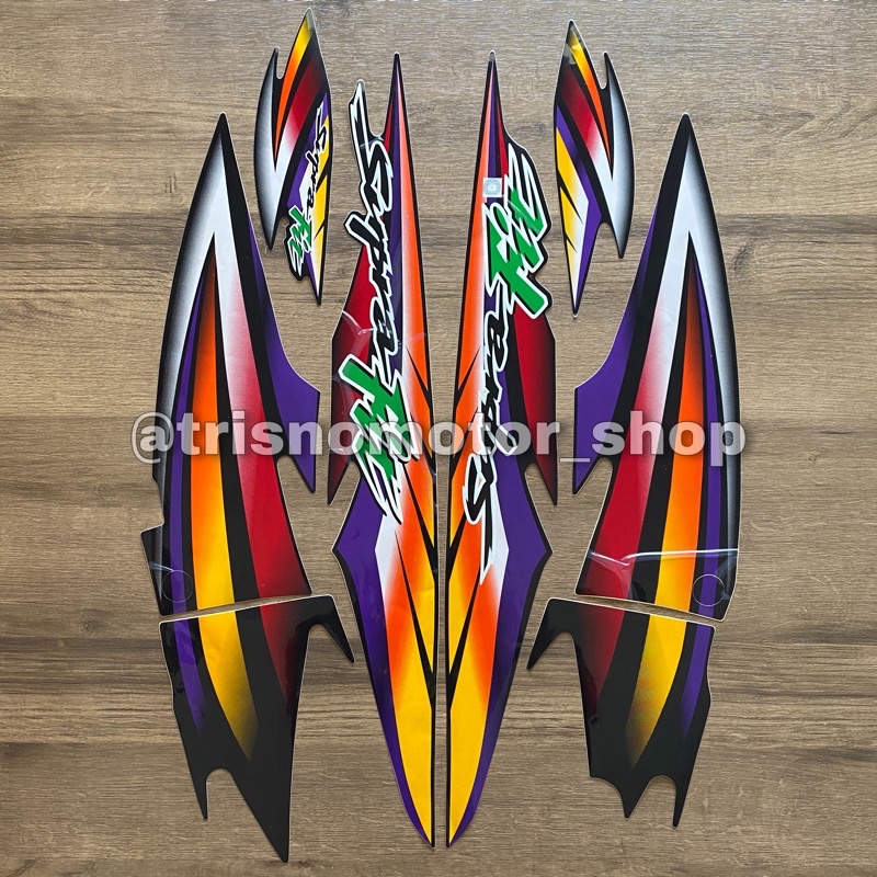 striping sticker Honda supra fit 2003 2004 hitam full stiker list polet body supra fit lama standar 