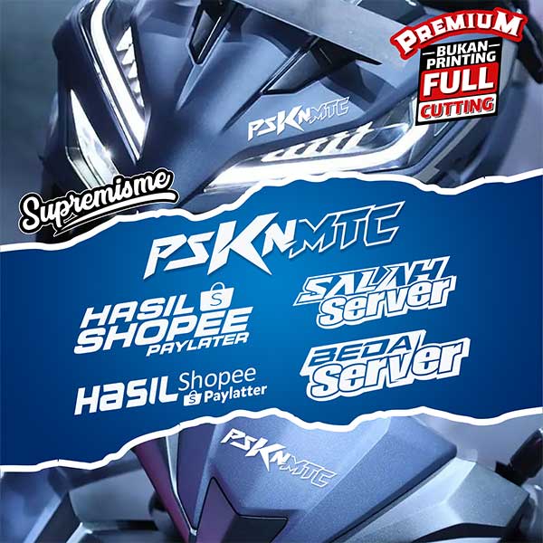 Stiker Pasukan Matic PSKNMTC / Sticker Bengkel PSKNMTC SALAH SERVER / Stiker HASIL SHOPEE PAYLATTER / Sticker Motor Beda Server Glossy Waterproof / Sticker Hologram Pasukan Matic Terbaru