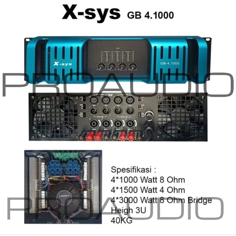 Power X-sys Xsys X sys GB 4.1000 GB 4 1000 GB 41000 4 Channel Original