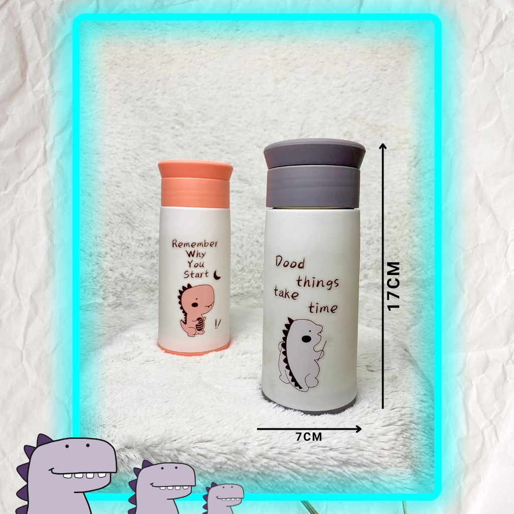 BOLOGROSIR [BD] Botol Minum Dino / Botol Minum BABY / Botol Minum Kaca 350ml / Botol Anak Serbaguna