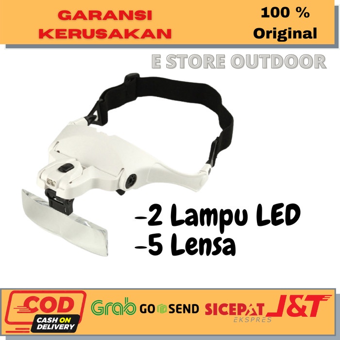 

Kaca pembesar LED Reparasi Jam 5x Magnifier 2 LED