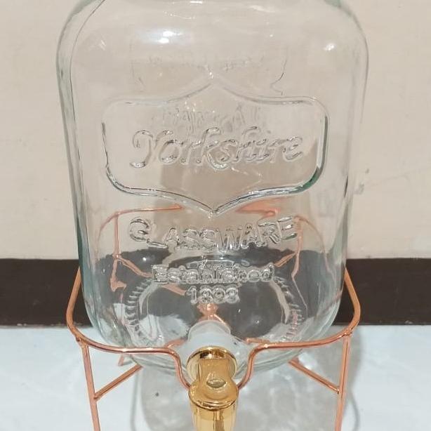 Dispenser Kaca/Glass Storage Drink/Mason Glass Jar/Beverage Glass/Kaca