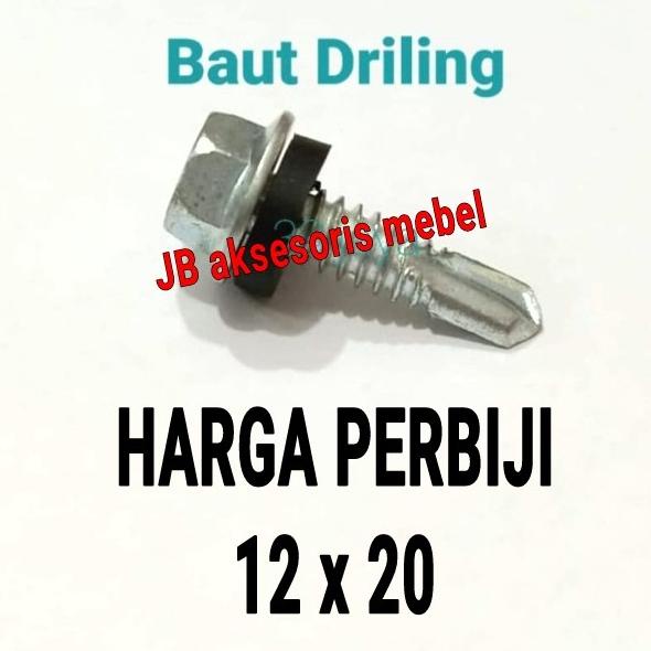 Buruan beli] BAUT SKRUP SEKRUP DRILING 20 mm / ROOFING BAJA RINGAN 12x20 PERBIJI