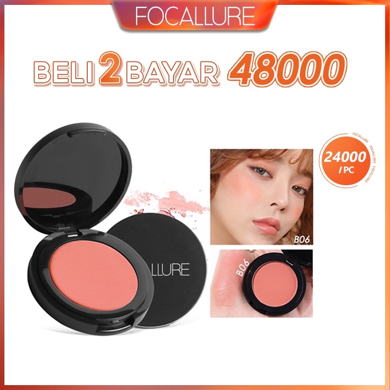 FOCALLURE Natural Pressed Blush on Sweet Face Cheek Make Up Powder-Blushed