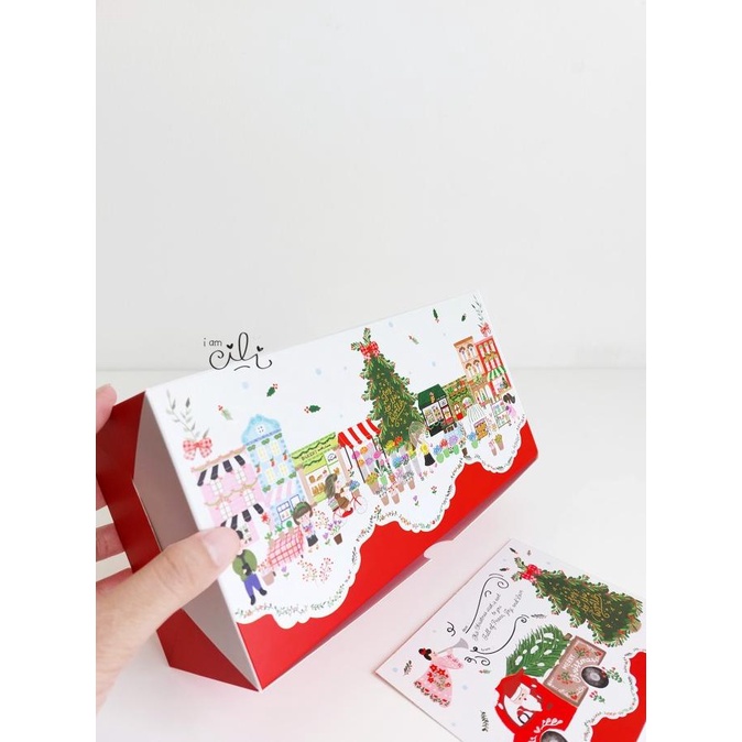 

Ready oke] (NOELA BOX) box bogul / kue setengah loyang natal /christmas