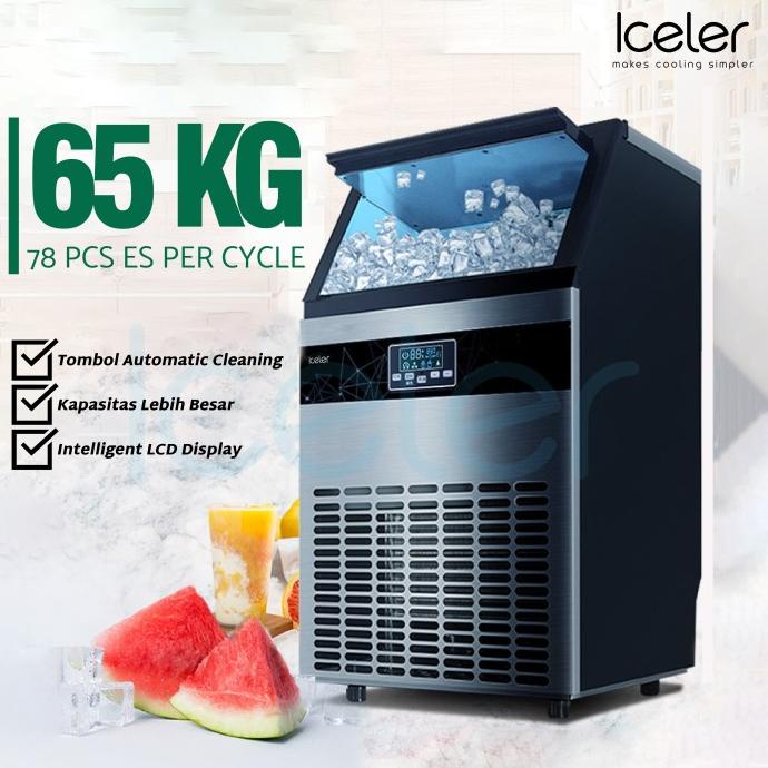 Mesin Pembuat Es Batu 55kg perhari Iceler mesin es cube untuk Cafe Termurah