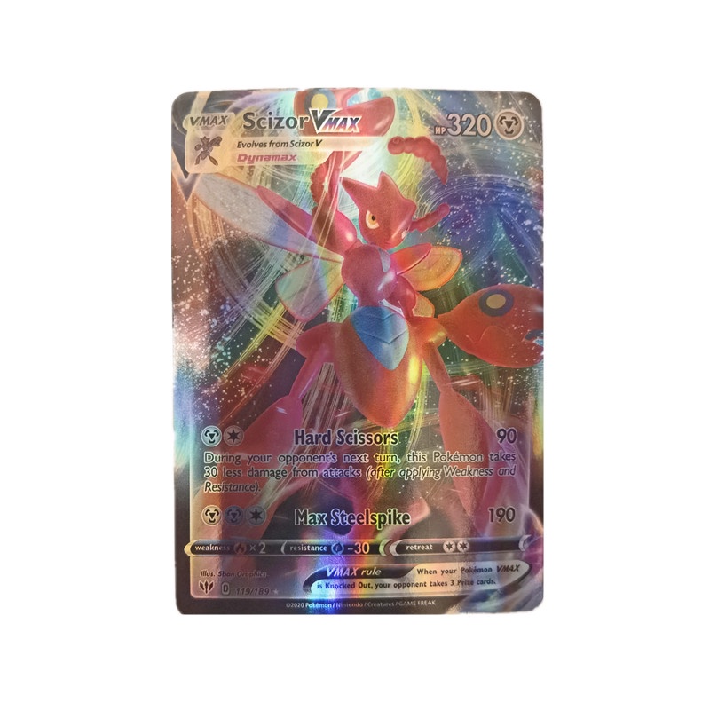 60pcs Kartu Game Pokemon GX Vmax Bahasa Inggris Untuk Anak / Dewasa