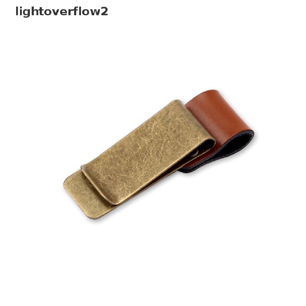 (lightoverflow2) 1pc Klip Penjepit Kertas / Pulpen / Pensil Bahan Metal + Kuningan + Stainless Steel