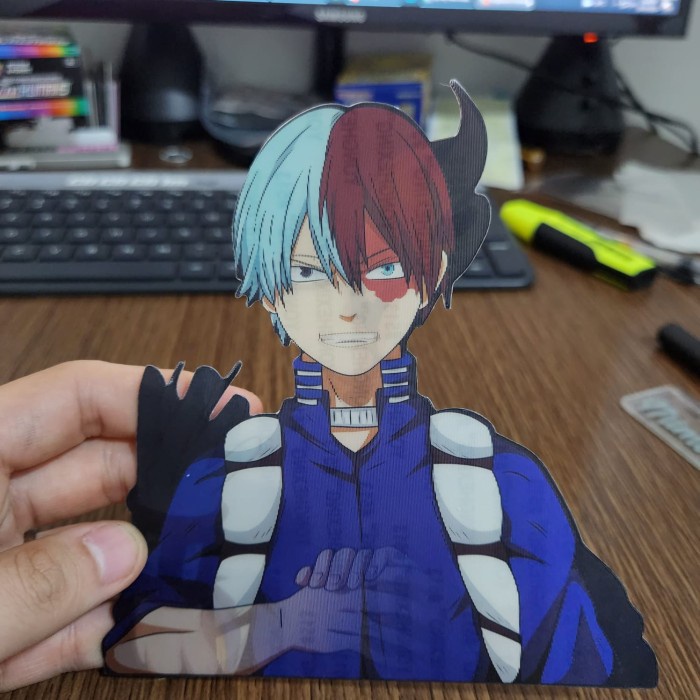

STIKER 3D MOTION LENTICULAR ANIME - D0142 - Hero Academia - Todoroki
