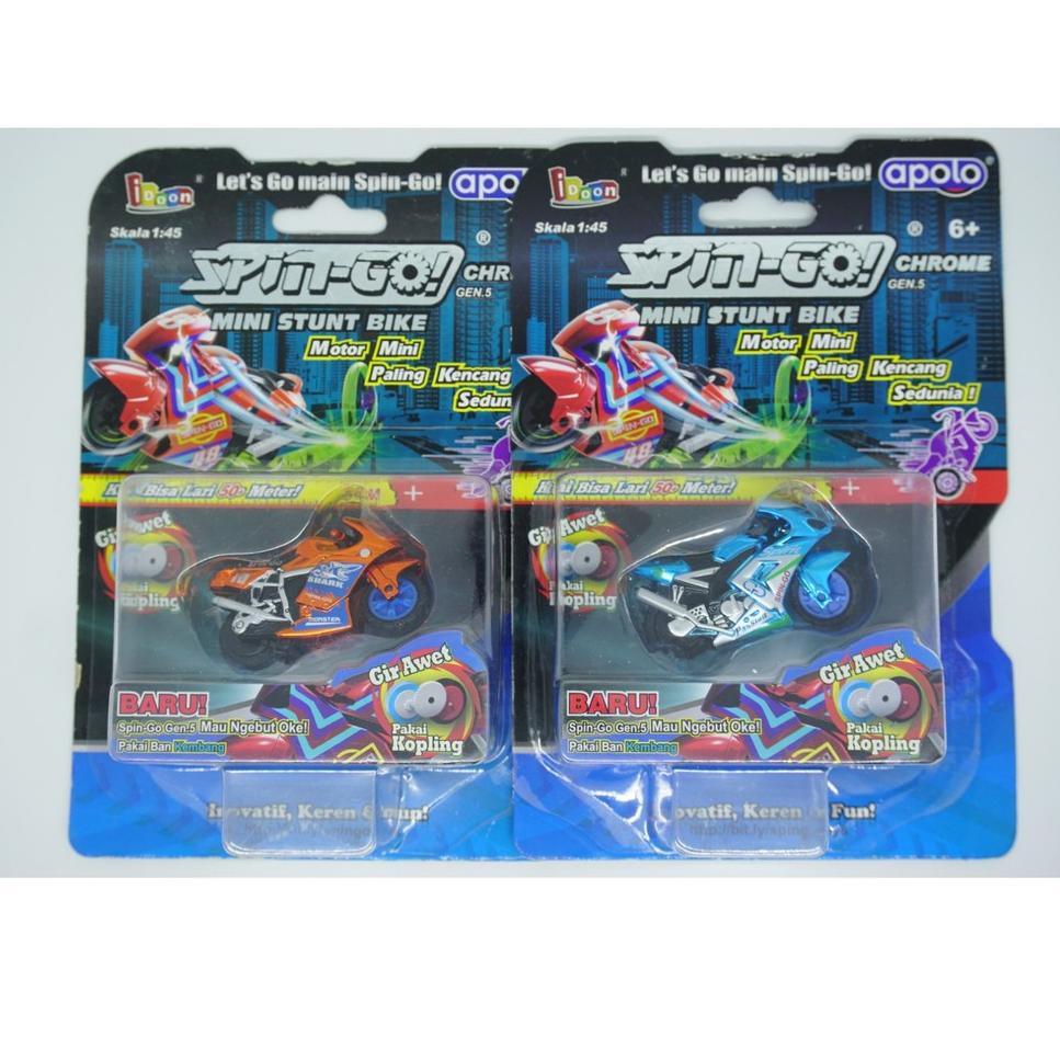 Mainan Motor BALAP Apolo SPIN GO MINI BIKE CHROME GEN 7 GEN 5 motor-motoran MURAH –GHA.22Oc22e