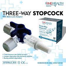 Three Way Stopcock ONEMED Medical 3 Way Stopcock Konektor Infus Satuan