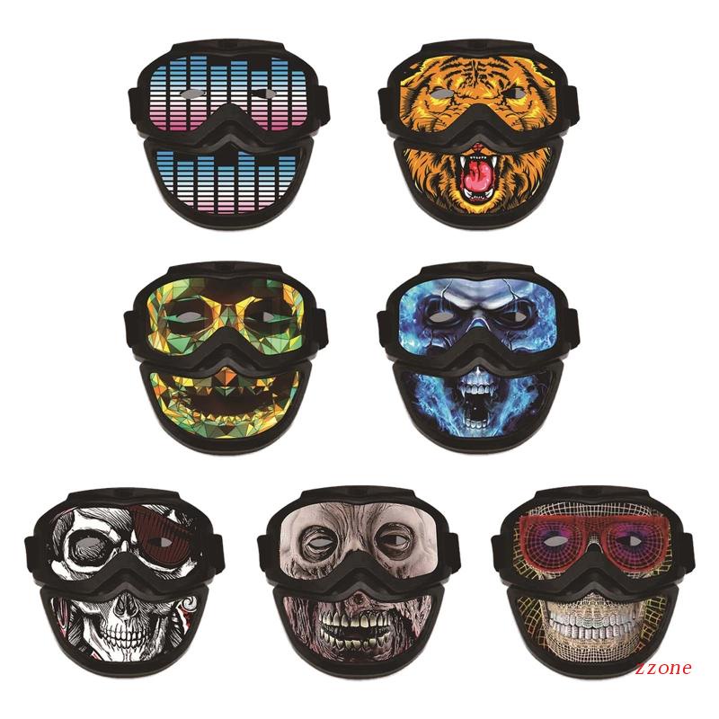 Zzz Lampu 2022 LED Aktivasi Suara Untuk Kostum Halloween / Cosplay