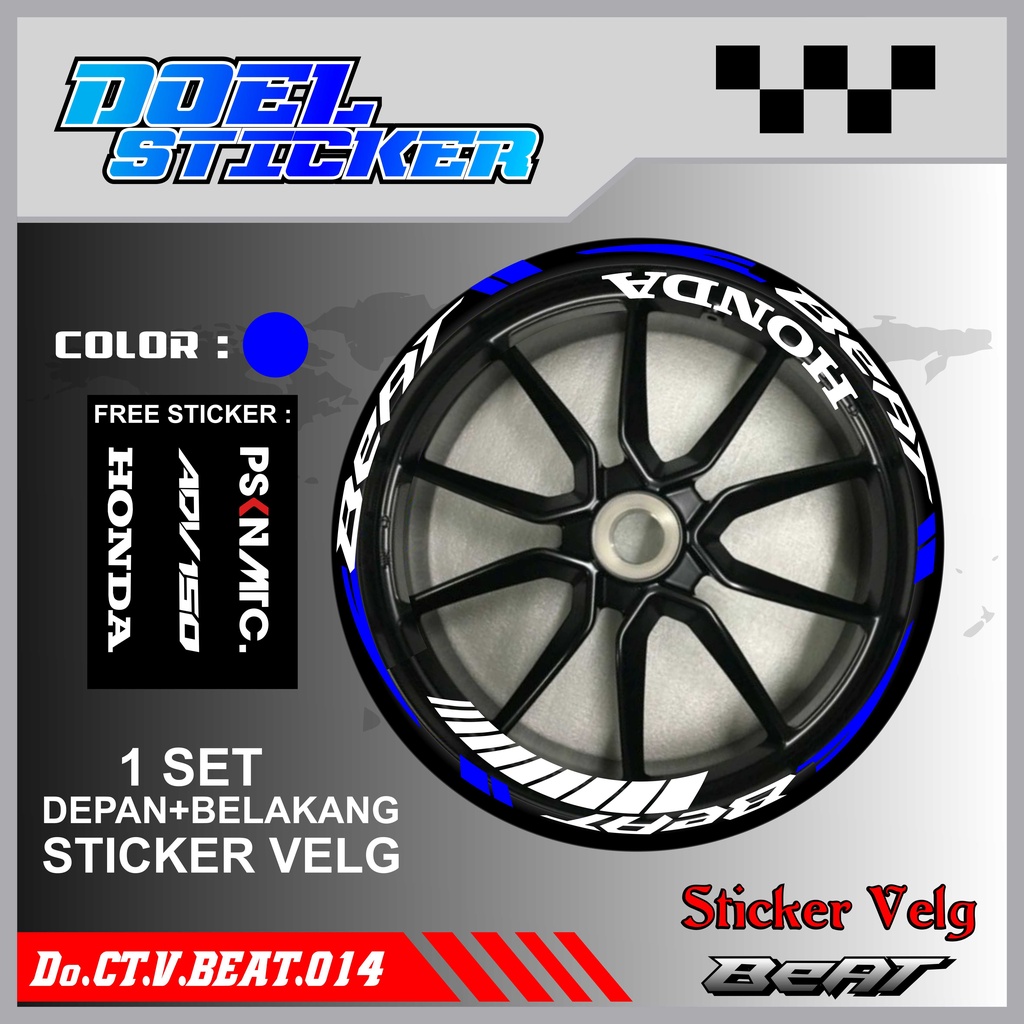 STICKER CUTTING LIST VELG HONDA BEAT VARIASI MOTOR DOEL 014