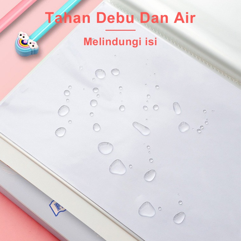 Deli Clear Holder A4 Map Dokumen File Map Folio Plastik 60 Lembar Lucu Doodle Organizer Display Book