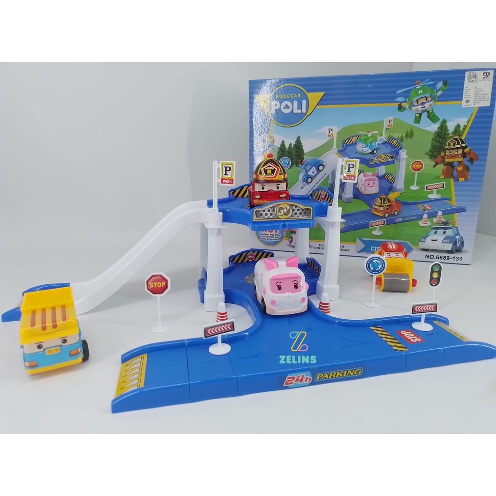 Mainan Robocar Poli I Parking Lot Robocar Poli I Mobil - Mobilan Robocar I Mainan Mobil Anak
