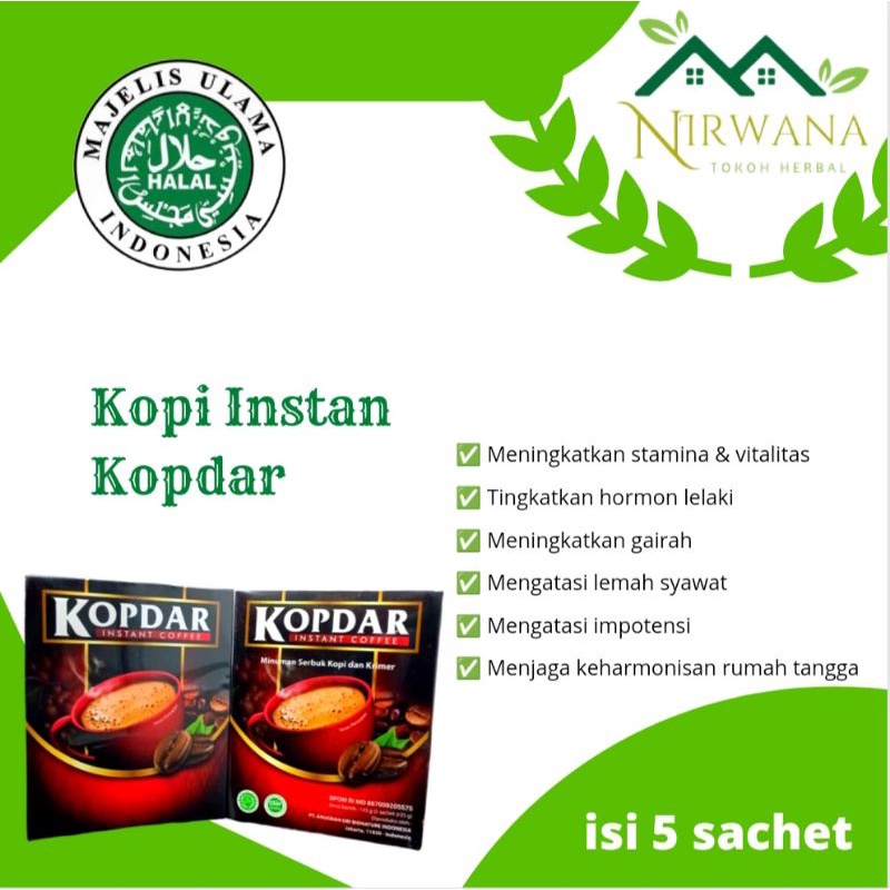 

Kopi Instant Kopdar 125 gr Isi 5 sachet